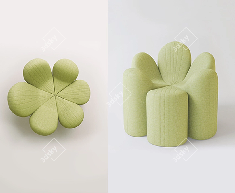 Floral Bliss Armchair 3D model image 1