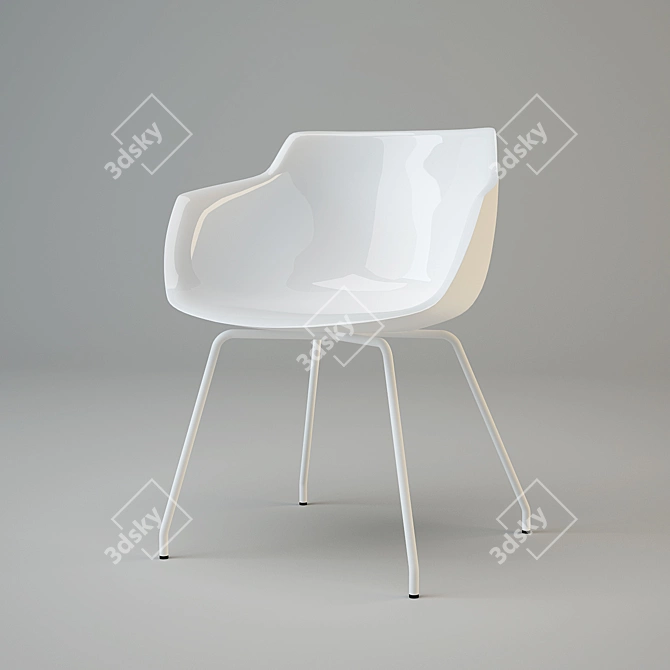 Elegant Flow: Modern Italian MDF Furniture 3D model image 1