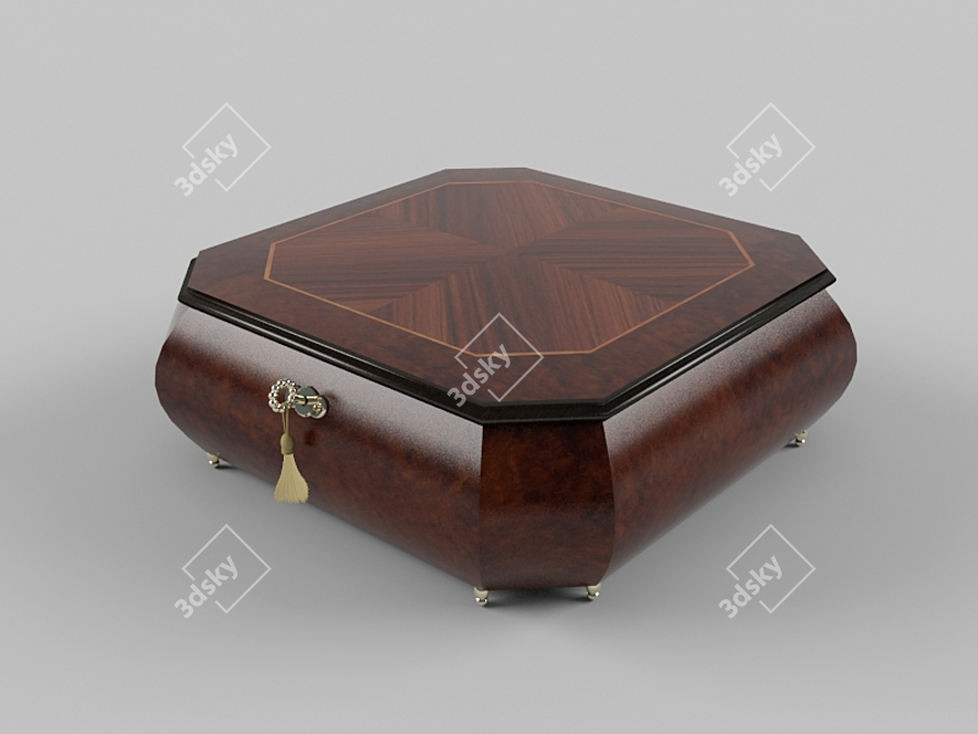 Elegant Keepsake Casket 3D model image 1