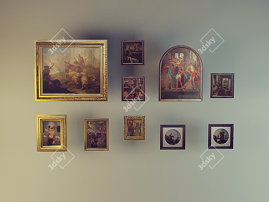 Art Masterpieces 3D Collection 3D model image 1