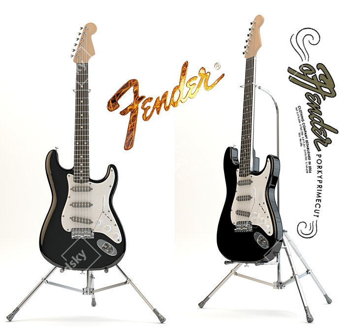 Fender Starcoast Electric Guitar 3D model image 1