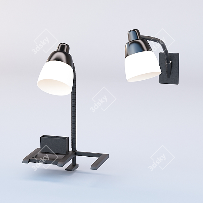 Versatile Lamp Wall Combo 3D model image 1