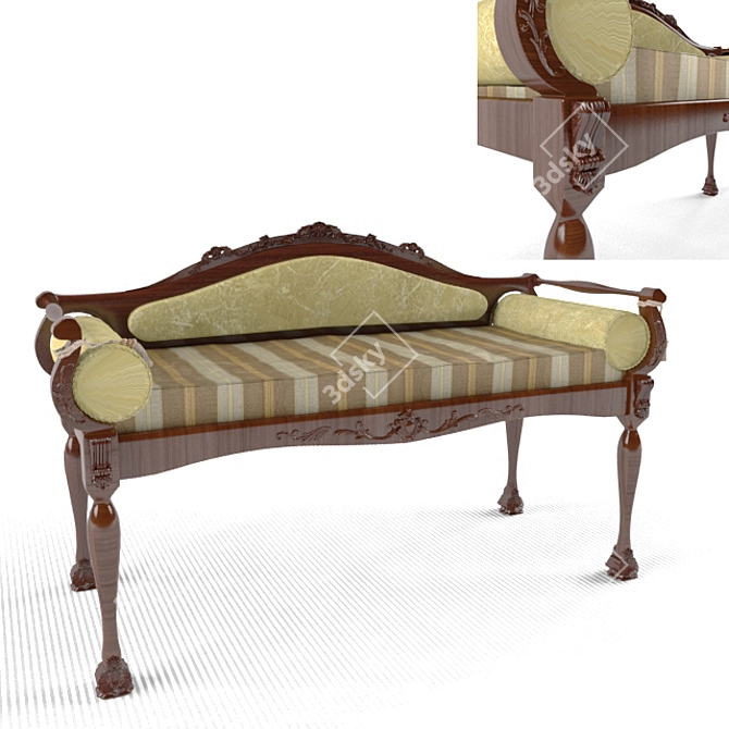 Couch Raw Umber 3D model image 1