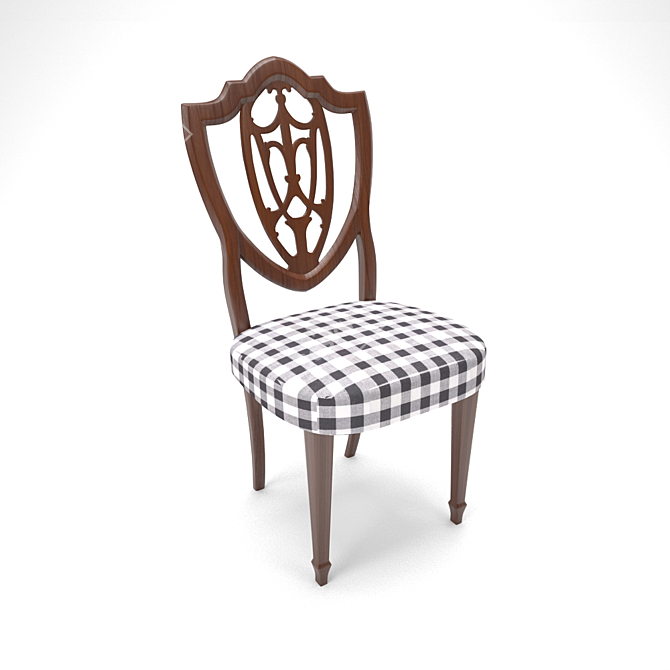 English Style Chair 3D model image 1