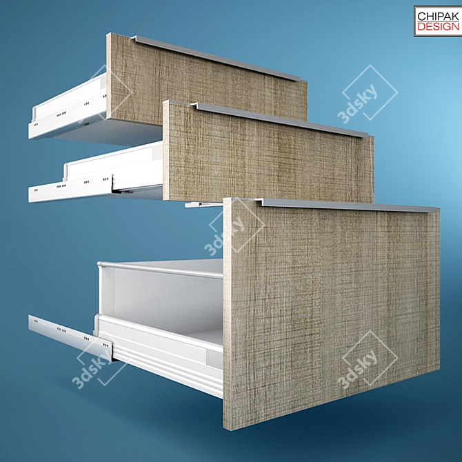 Tandembox-Blum: Efficient Cabinet Storage 3D model image 1