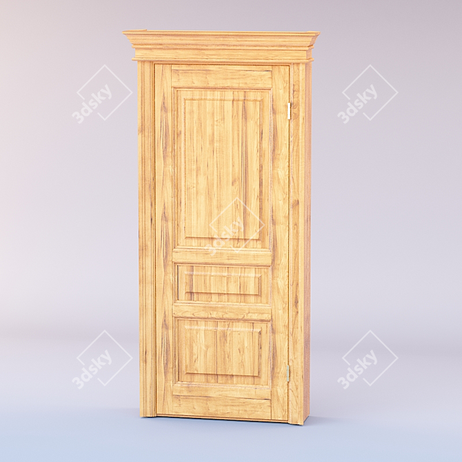 Textured Door 3D model image 1