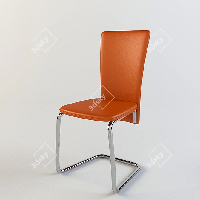 Modern Orange Chair 3D model image 1