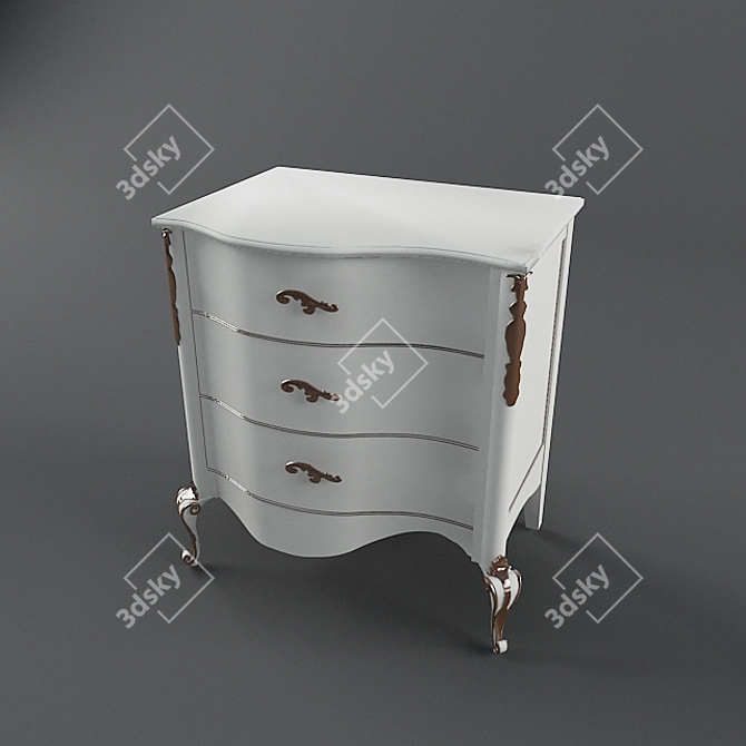 Minimalist Volpi Nightstand 3D model image 1