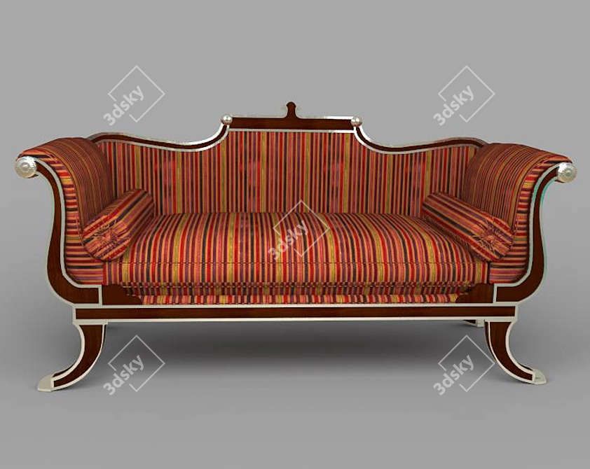 Title: Regency Sofa - Elegant and Comfortable 3D model image 1