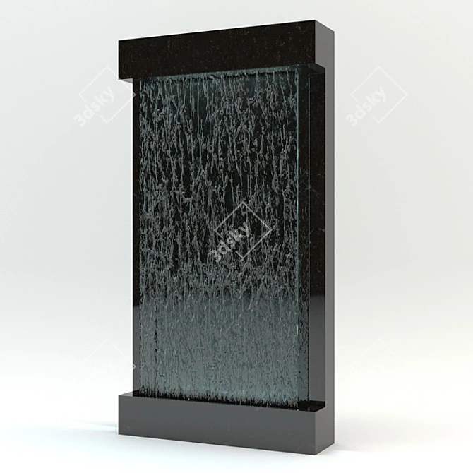 Glass Waterfall Decor 3D model image 1