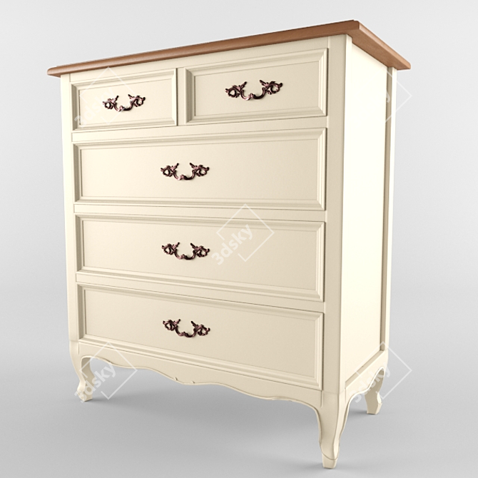 Timeless Elegance Dresser 3D model image 1