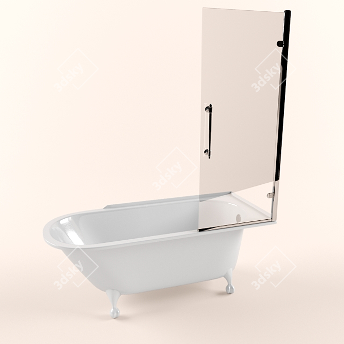 Burlington E14 1700mm Bath Set 3D model image 1