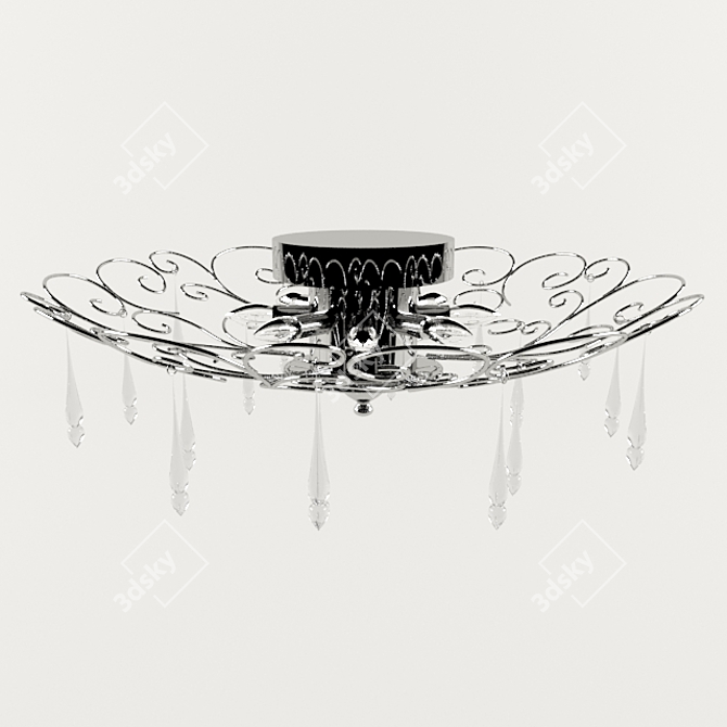 Elegant Silver 1828 8pc Decor 3D model image 1