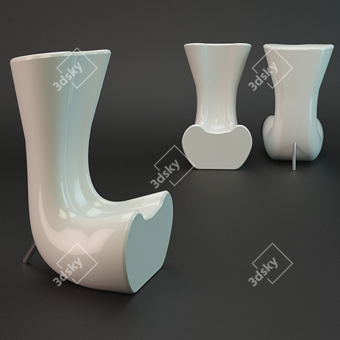 Modern Plastic Chair 3D model image 1