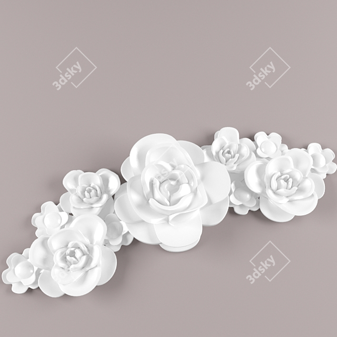 Blossom Delights: Elegant Floral Arrangements 3D model image 1