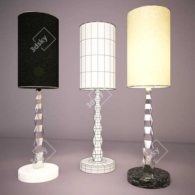 IPE CAVALLI / ZANTAS Stainless Steel Table Lamp 3D model image 1