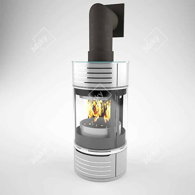 Title: PROFI Modern Fireplace 3D model image 1