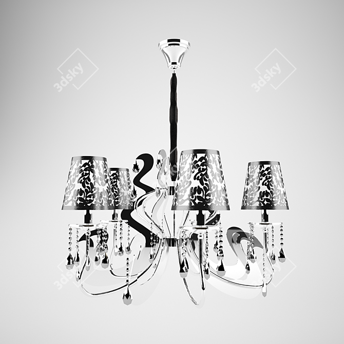 Elegant Classic Chandelier 3D model image 1