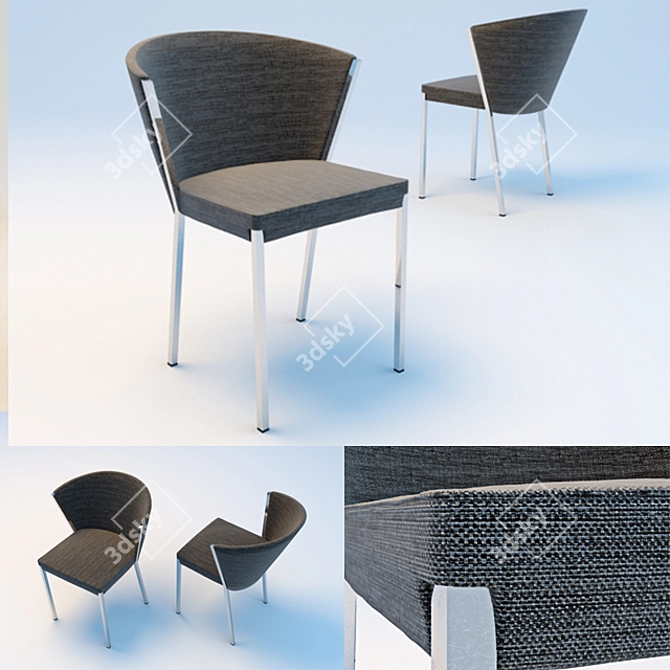 Calligaris Mya Fabric Dining Chair 3D model image 1