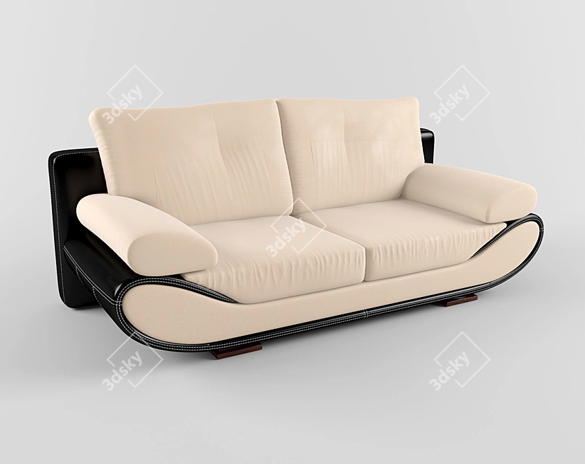 Title: Stylish Pronto Sofa by Creale 3D model image 1