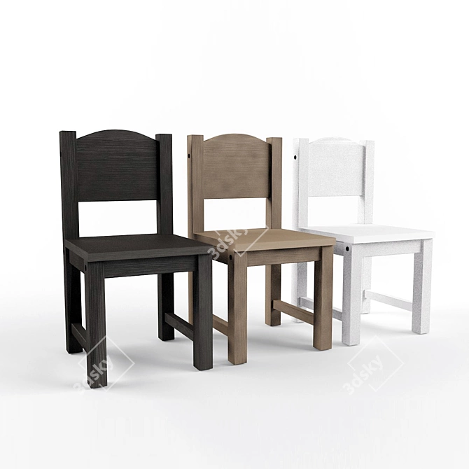 SUNDVIK Chair: Perfect Size, Three Colors, Texture Included 3D model image 1