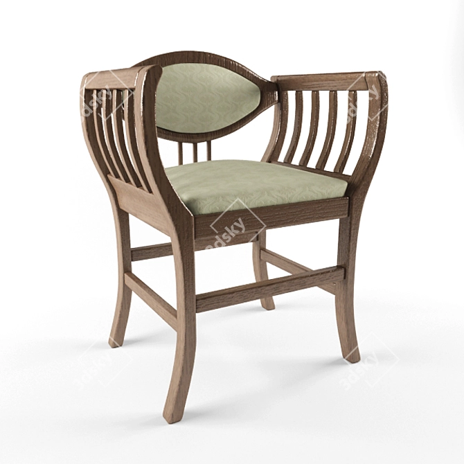 Elegant Ergonomic Chair 3D model image 1