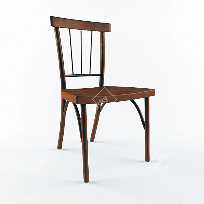 Elegant Viennese Chair: Classic Beauty! 3D model image 1