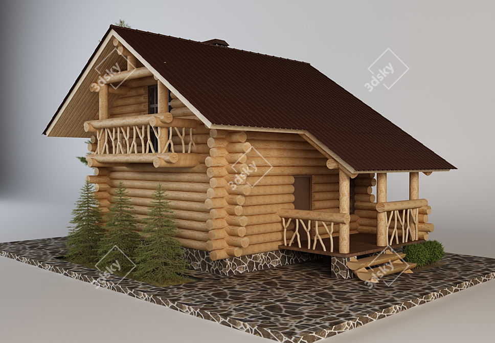 Archived Bath Model: Tree-Free Beauty 3D model image 1