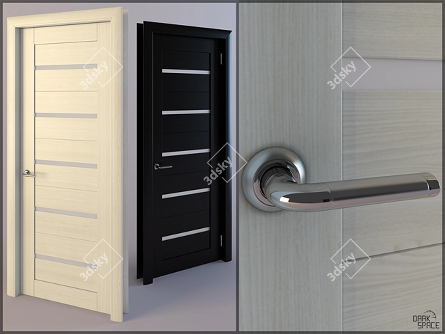 Melinga Interior Door Set 3D model image 1