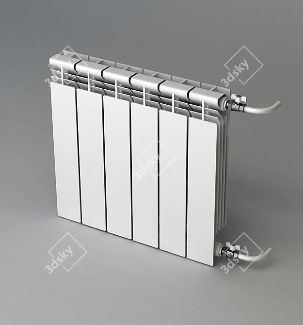 Bimetal Radiator - Efficient Heating Solution 3D model image 1