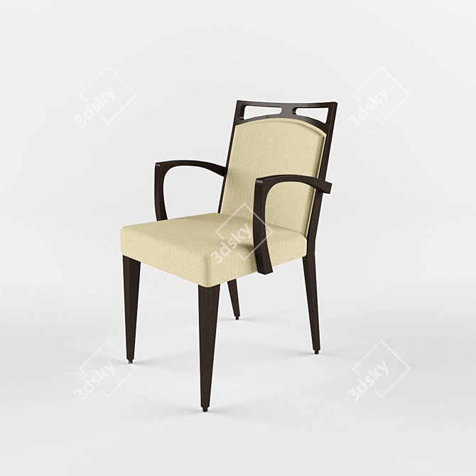 Elegant Desiree S1B Wooden Chair 3D model image 1