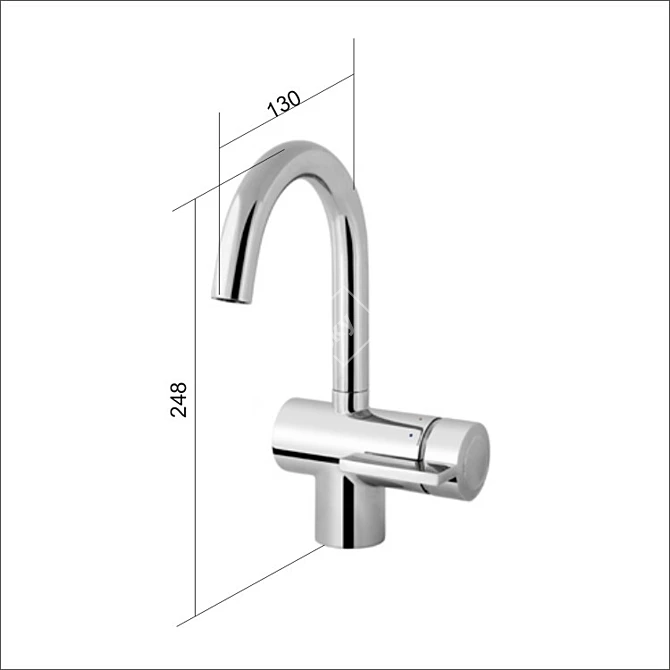 Am-Pm Serenity Faucet 3D model image 1