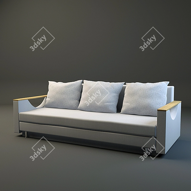 Foldable Sofa with Storage Drawers 3D model image 1