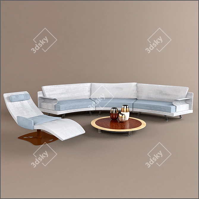 ComfortMax Sofa 3D model image 1