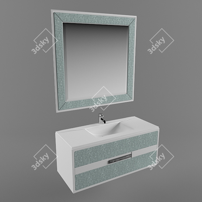 Luxurious Aquaton Murano 105 Basin 3D model image 1