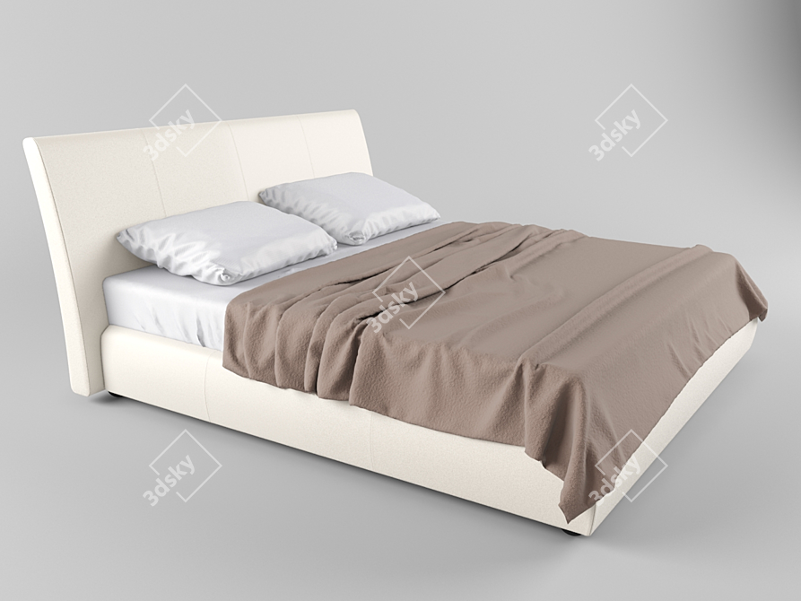 Zegen Bed | D2290xH1030xW2050 3D model image 1