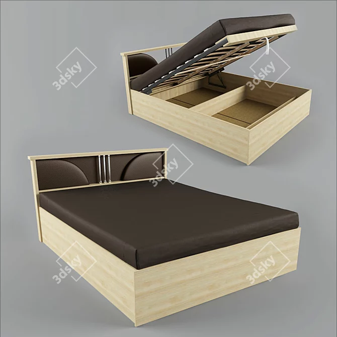 Caprice Bed - Luxurious and Stylish Furniture 3D model image 1