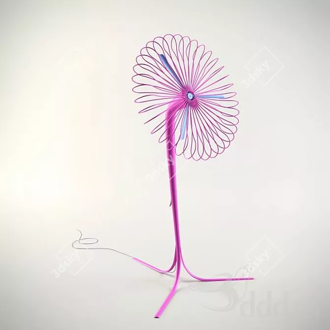 Elegant Swirls - Addi Design Fan 3D model image 1