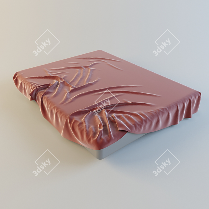 European Standard Crinkled Bedspread 3D model image 1