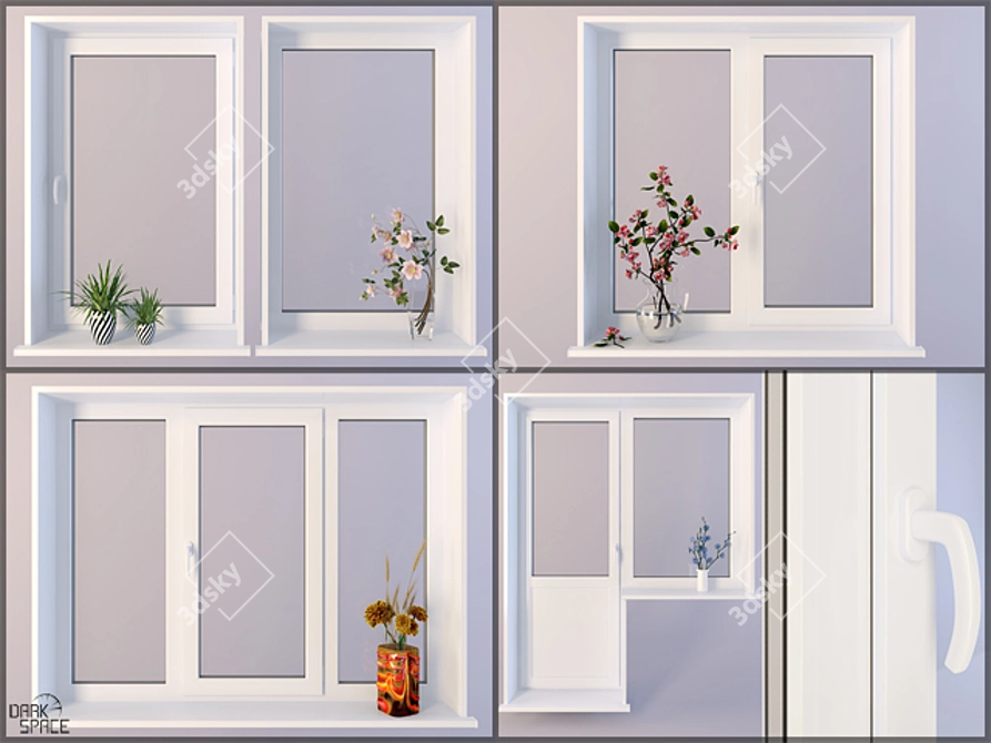 Versatile Plastic Window Designs for Every Home 3D model image 1