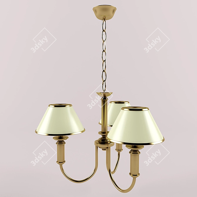 Elegant Belgian-made Chandelier 3D model image 1