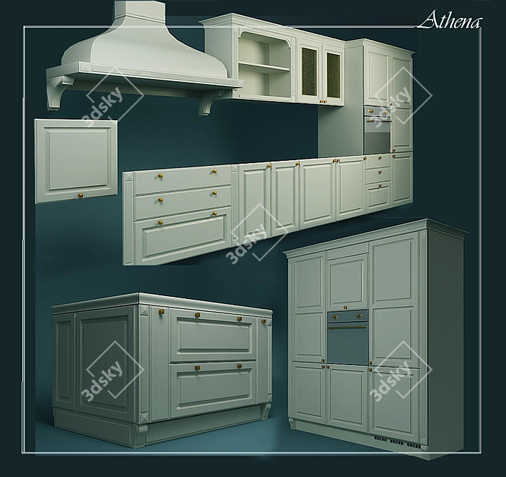 Title: Customized Standard Materials - Athena 3D model image 1