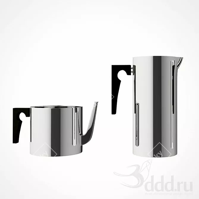  Sleek Stainless Steel Jugs 3D model image 1