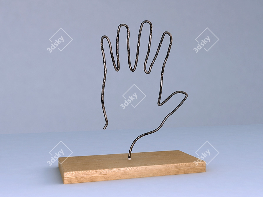 Wire Sculpture Decor 3D model image 1