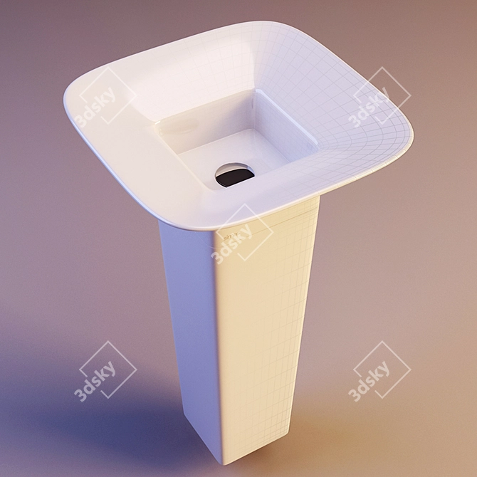 SIMAS Lavabi Pedestal Sink 3D model image 1