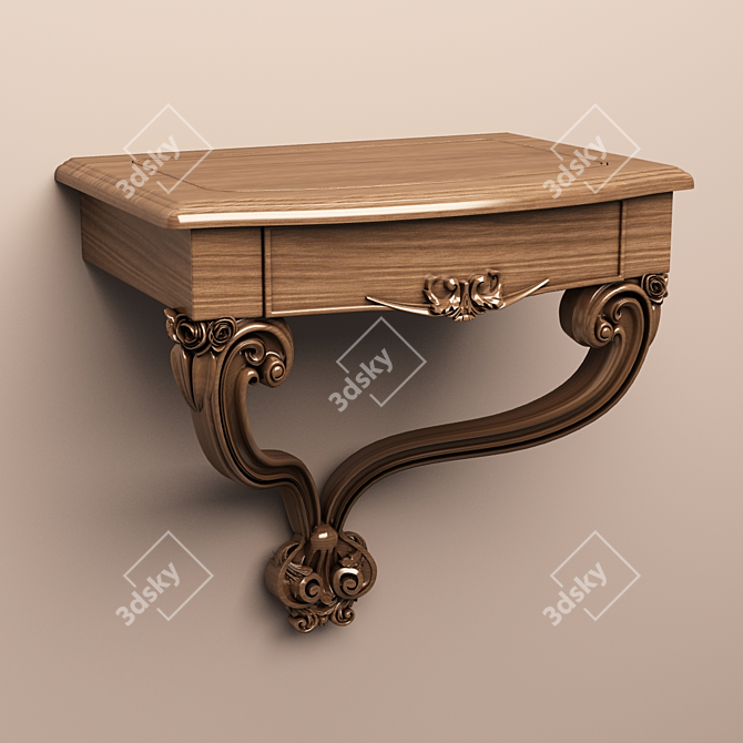 Classic Hanging Console 3D model image 1