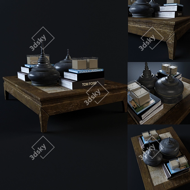 Ethnic Inspired Coffee Table 3D model image 1