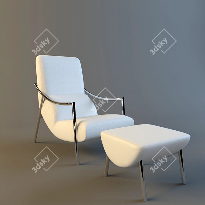 Modern Comfort: Bontempi Amit Chair 3D model image 1