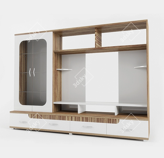 Elegant Frida TV Cabinet 3D model image 1