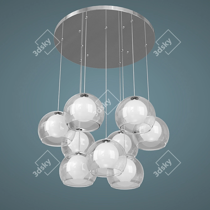 CHIARO German Design Chandelier 3D model image 1